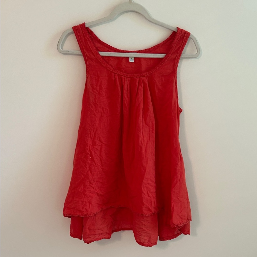 Anthropologie Orange Tank Top